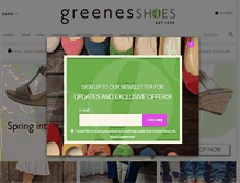 Tablet Screenshot of greenesshoes.com